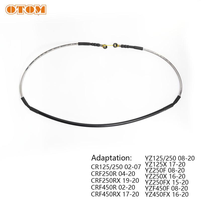 OTOM Motorcycle Front Brake Oil Hose For HONDA CRF YAMAHA Brake Line Cable Tube Motorbike Stainless Steel Braided Pipeline 132cm
