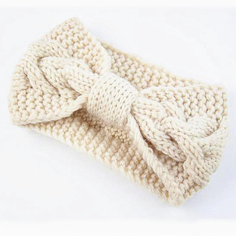 Dámska pletená čelenka do vlasov Uzol Háčkovanie Zimné náušník Twist Vlnené čelenky Pokrývka hlavy Turban Obväz na hlavu Bandáž do vlasov Doplnky do vlasov