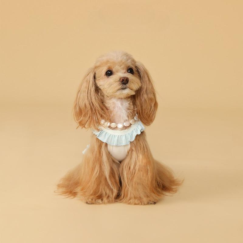 Summer Thin Pet Cool Dress Ruffle Hem Halter Strap Dress Lovely Bow Decoration Breathable Sleeveless Pet Clothes for Pets
