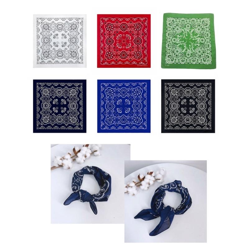 Hot Girls Cashew Flower Bandana Soft Headscarf Cashew Flower Turban Multi-Purpose Head Wrap Lovely Hair Kerchief