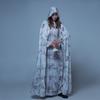 Halloween Costume Ghost Bride Dress Grey Cape Long Sleeve Dress Ghost Cosplay Dress