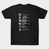 Herren Damen Baumwoll T-Shirt Dennis System "D.E.N.N.I.S." Aufdruck Lässige Streetwear It's Always Sunny