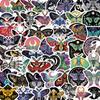 50PCS Moon And Moth Stickers PVC Cartoon Cute Decals Toy Stationery Guitar Phone Aesthetic Decorations Refrigerator Supplies