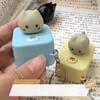 Prank Square Socket Cat Meow Sound Toy Keychain Student Backpack Fun Stress Relief Toy
