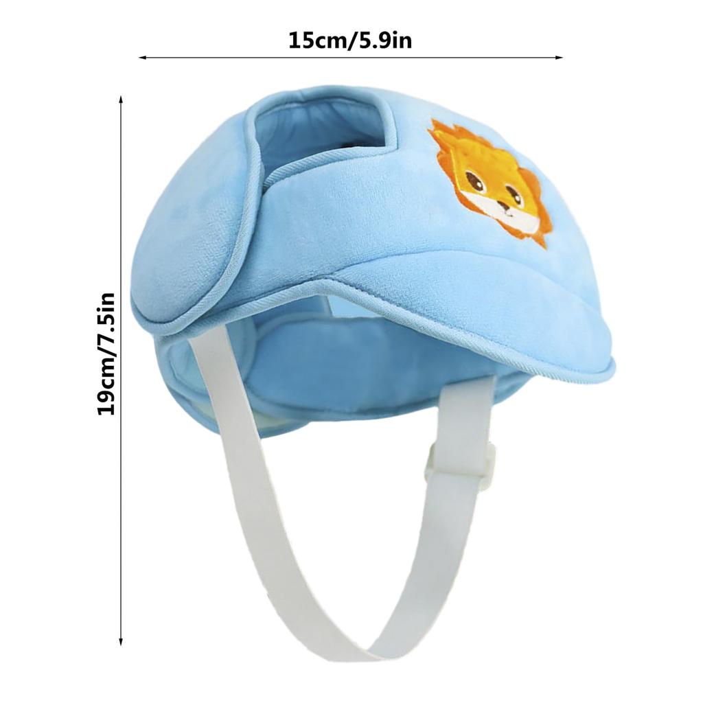 Niedlicher Babyhelm mit Kopf verstellbar Waschbar Perfekt für Drinnen Perfekt als Babygeschenk Schutz, Atmungsaktiv, Schweißabsorbierend, Leicht, Größe,