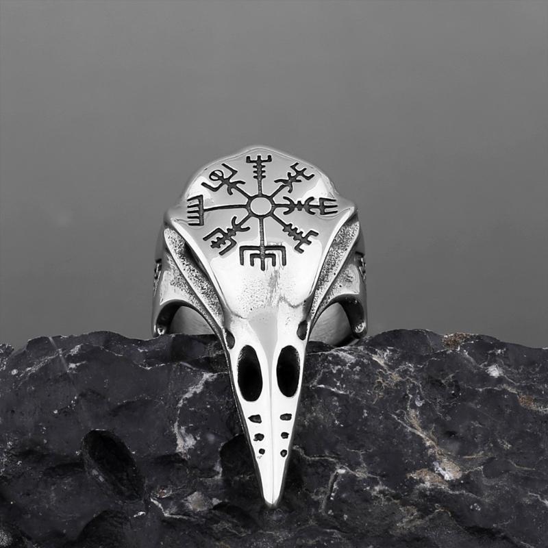 Anello Testa di Uccello Regolabile Leggero Lega di Zinco Gioielli Retrò Accessori Dita Fatti a Mano Per Uomini e Donne