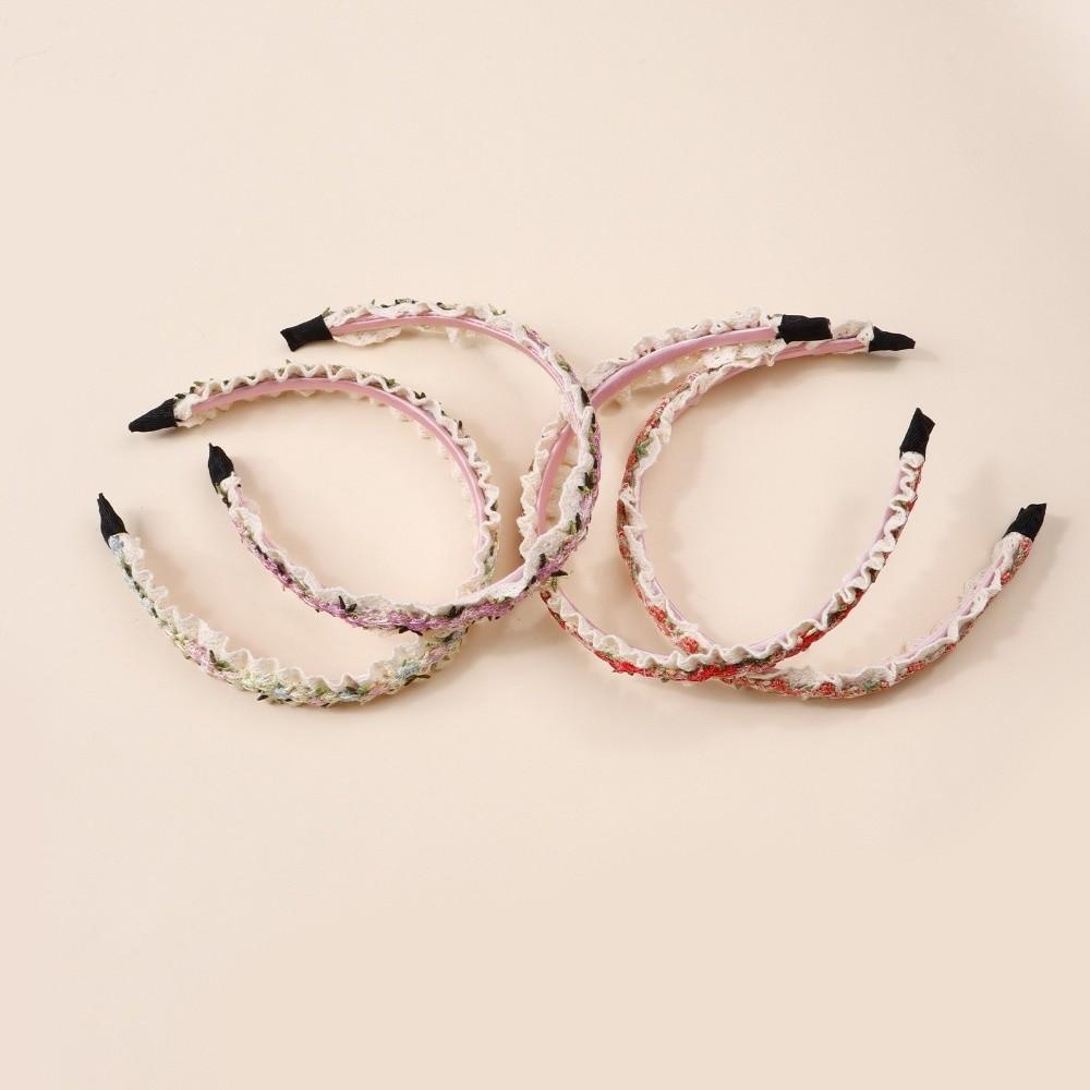 Korean Style Girl Hair Hoops Bezel Design Lace Headband  Ladies Boutique Hair Accessories