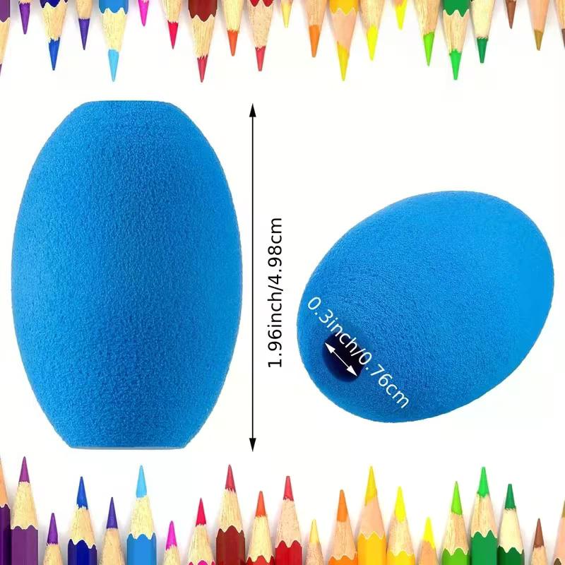 3/6Pcs Soft Foam Pen Pencil Grips Ergonomic Writing Aid Cushion Holder for Kids Handwriting Drawing Learning Stationery