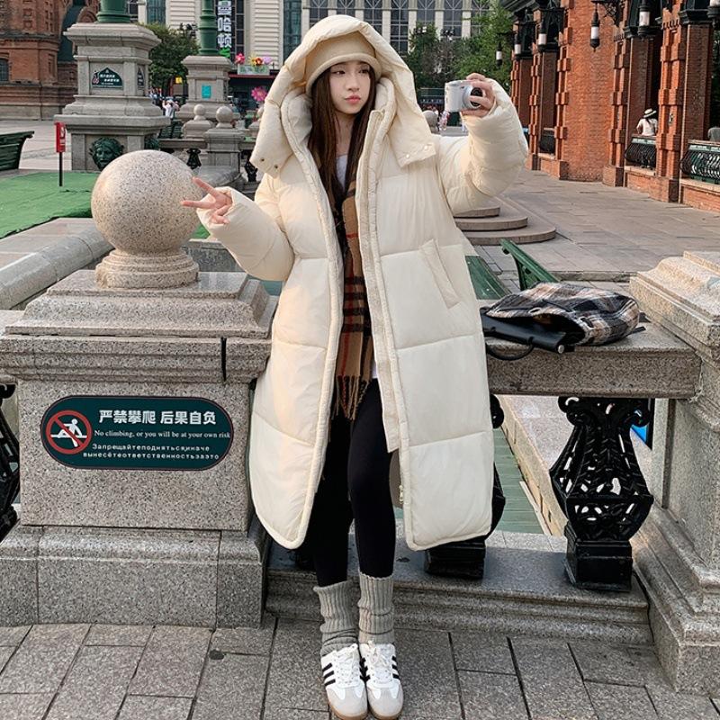 Winter Soft Mid-length Cotton Jacket for Women New Arrival Over-the-knee Large Quilt Loose Thickened Coat