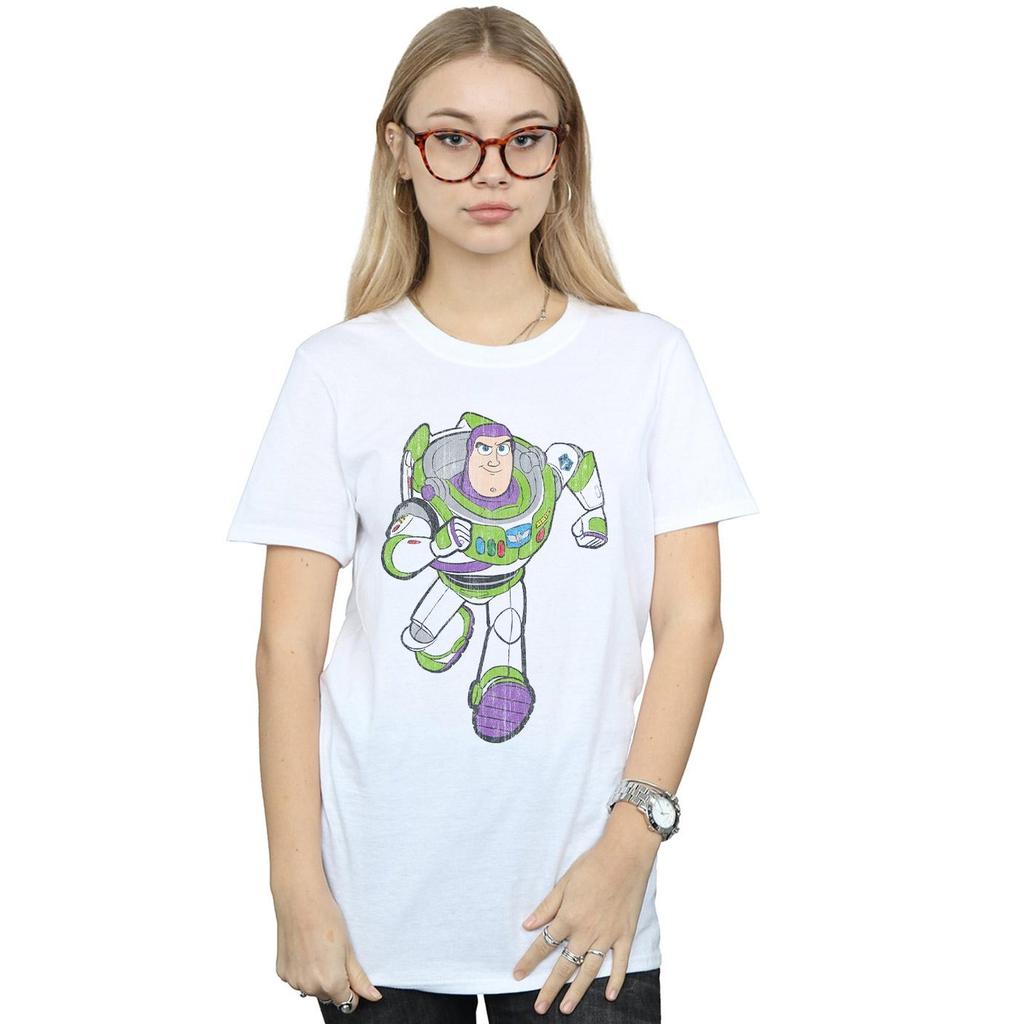 Disney Womens/Ladies Toy Story 4 Classic Buzz Lightyear Cotton Boyfriend T-Shirt
