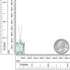 Arena Gems Jewellery Emerald Cut Blue Aquamarine 5.8 Ct Pendant, 925 Sterling Silver