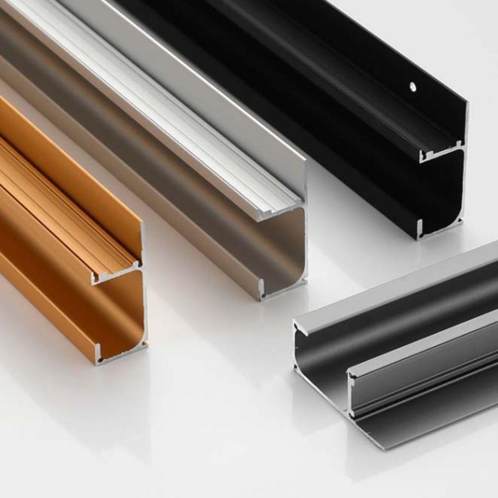 G-shape Hidden Drawer Handle Aluminum Zinc Zinc Alloy Furniture Handle Cabinet Door Handle  Wardrobe