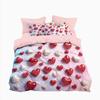 Temu Brushed Red Heart Bedding Set - Duvet Cover & Pillowcase
