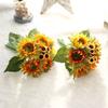 Artificial Sunflower Bunch Fake Flower Bud Flower Wedding Bouquet Home Decoration