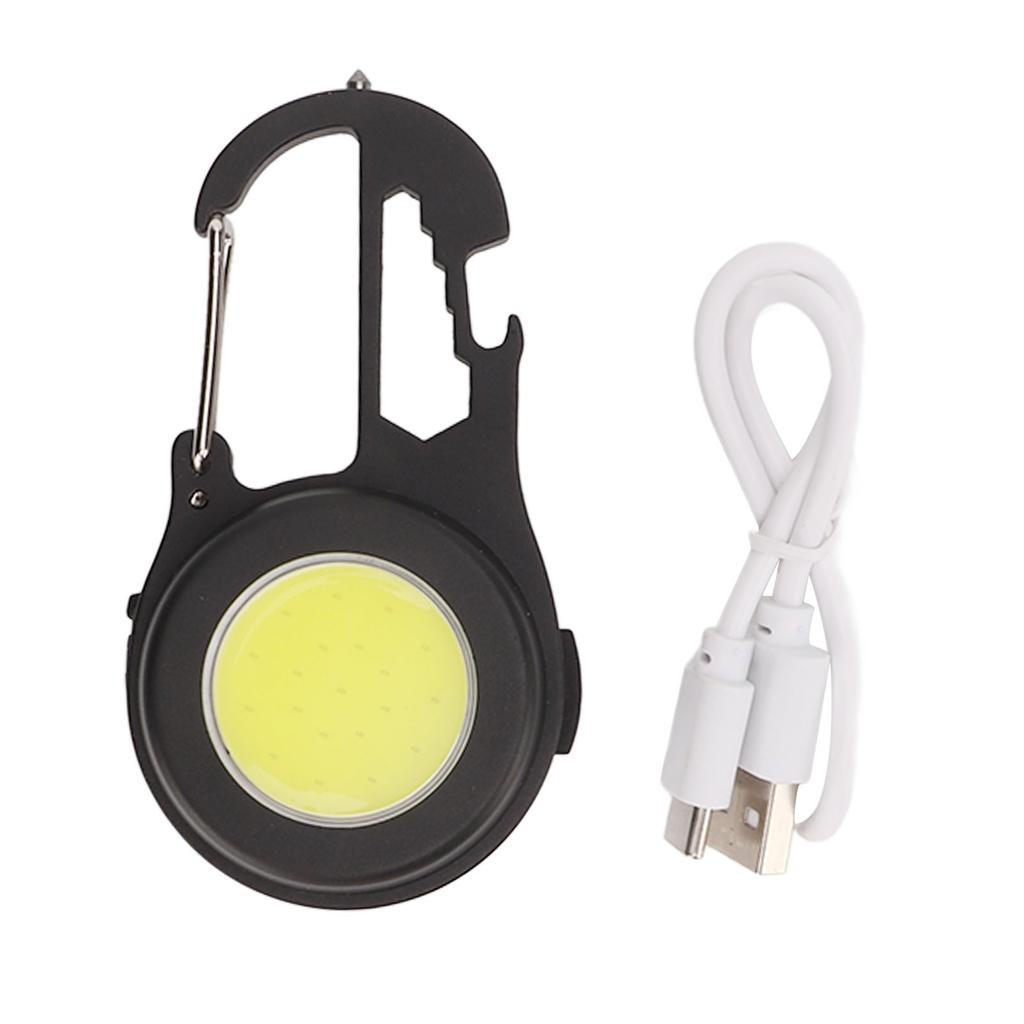 Mini LED Flashlight Portable Multifunction USB Mini Keychain COB Work Lights for Outdoor