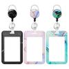 Smooth Surface ID Badge Holder Practical Full Coverage Fixing Integrated Work Card Easy-to-pull Buckle