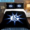 Shining Star Of Fc Schalke 3-teiliges Bettwäscheset, Ideal für 1 Bettbezug und 2 Kissenbezüge, Perfekt als Fan-Geschenk, Ideal für Schlafzimmer, Wohnheim