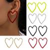Hollow Heart Studs Earrings Creative Ear Accessory Heart Ear Studs Suitable for Teens Youthful Fashion Lovers Present