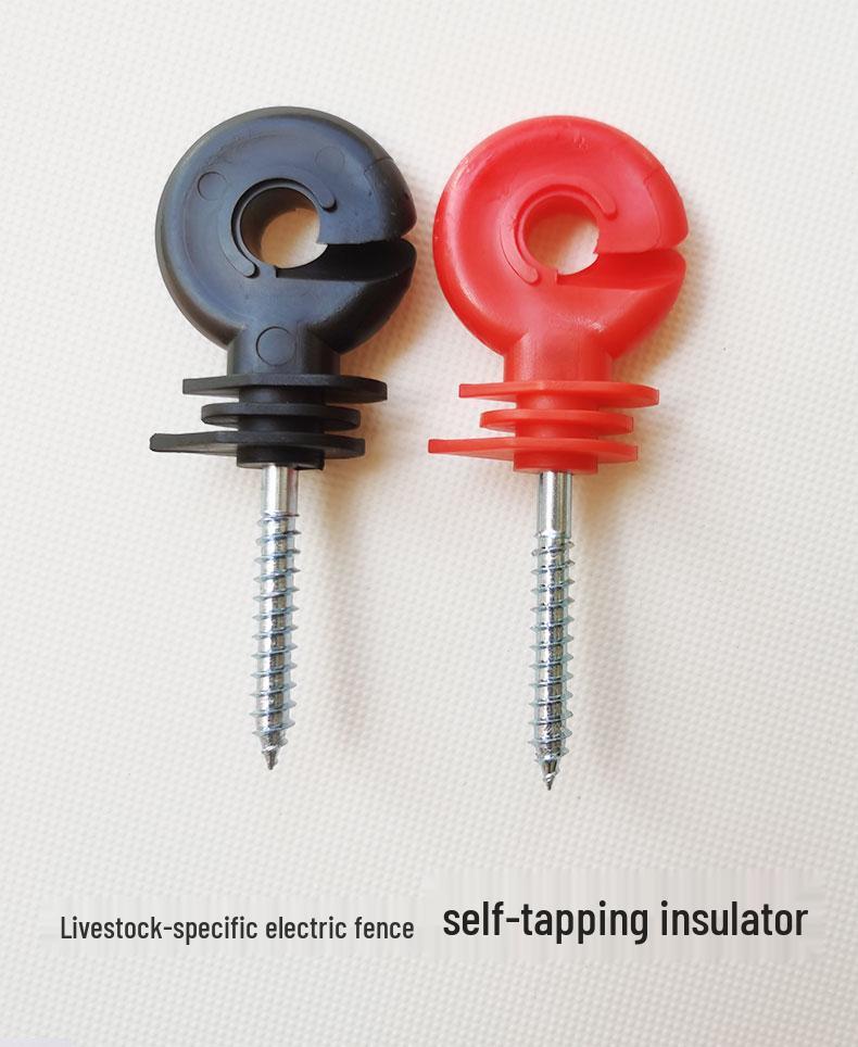 Electric Fence Insulators for Cattle & Wild Boar Prevention - Extended, Thickened Netting with Self-Tapping Rubber Insulating Nails