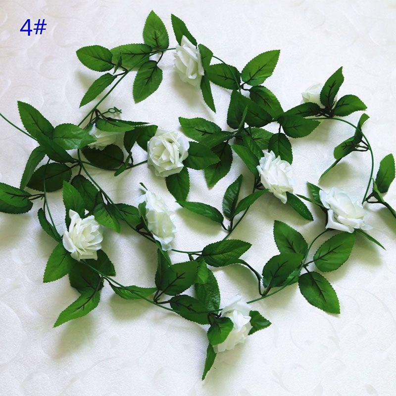 24m Silk Long Rose Fake Flower Ivy Vine Leaf Garland Wedding Party Home Decor