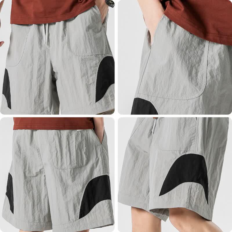 izzue it Men's Quick-Dry Ice Silk Street Casual Shorts