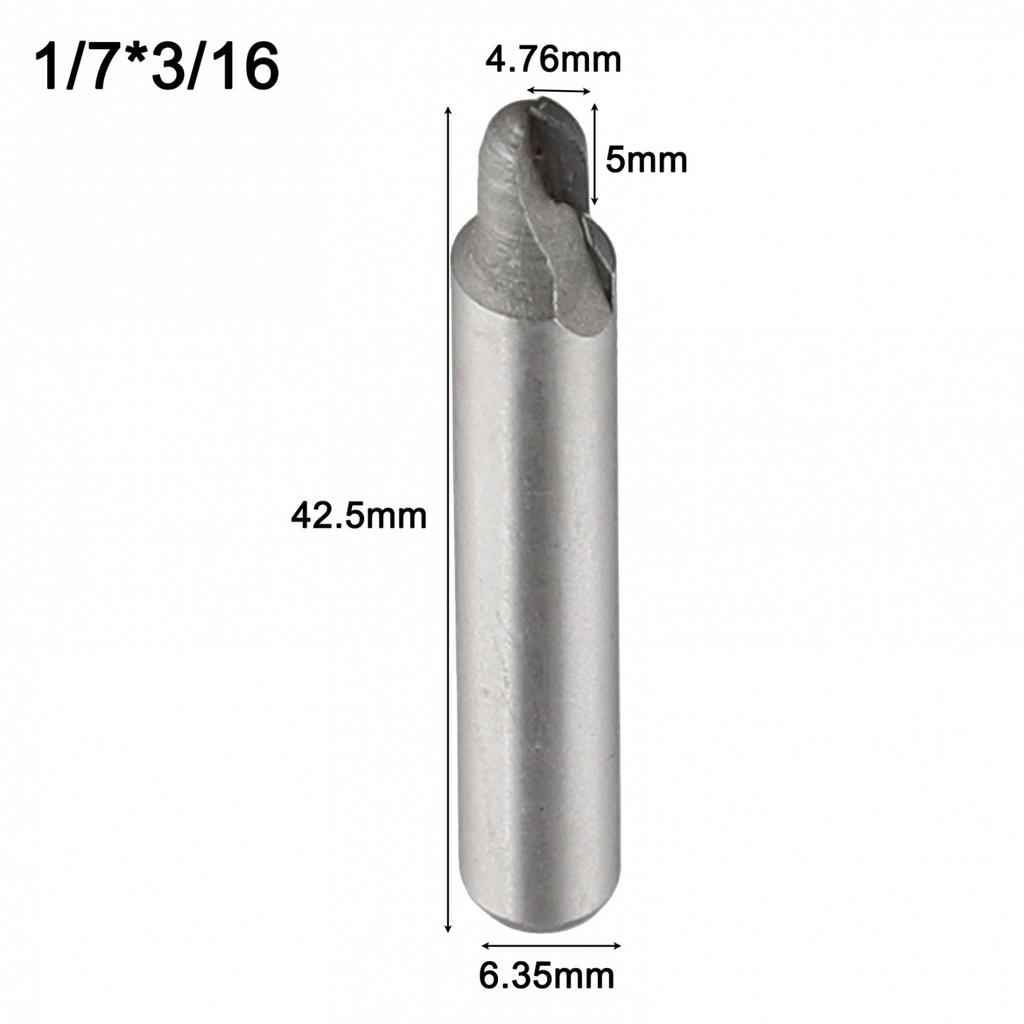 Heavy Duty Milling Cutter for Woodwork 2 Flute Round Bottom 1/4 1/2 Shank