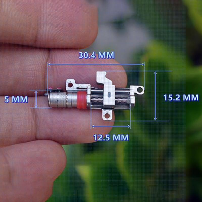 Micro Tiny 5Mm Precision Planetary Gearbox Gear Stepper Motor 2-Phase 4-Wire Stepping Motor Linear Screw Metal Slider