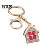 Non-blackening Metal Keychain Pendant, 3D Cabin Shape Key Holder with Lobster Long-lasting Shiny Clasp And Ring, Anti-Oxidation Fall-Resistant Window