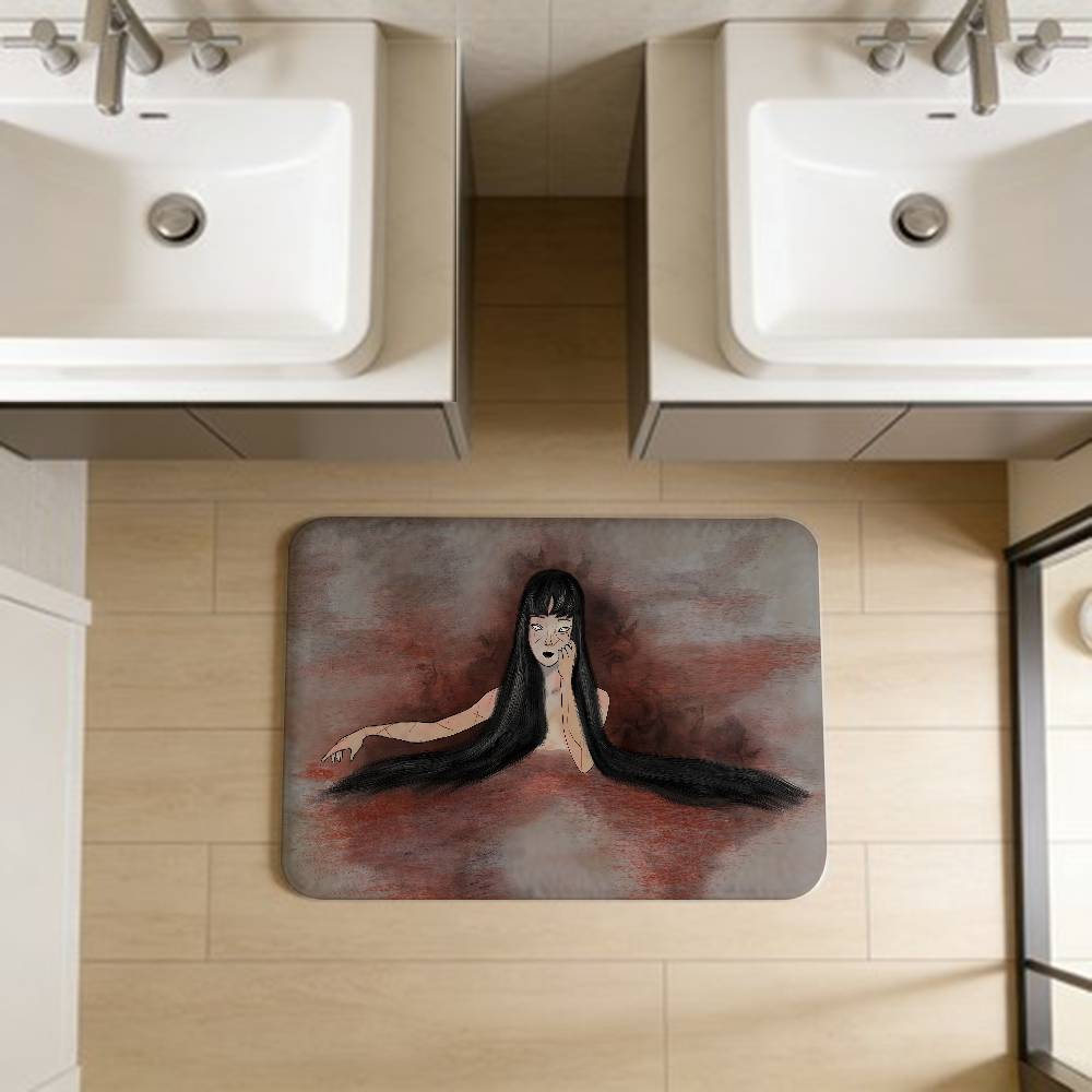 Junji Ito Kawakami Tomie Hallway Carpet Washable Non-Slip Living Room Sofa Chairs Area Mat Kitchen Doormat Area Rug