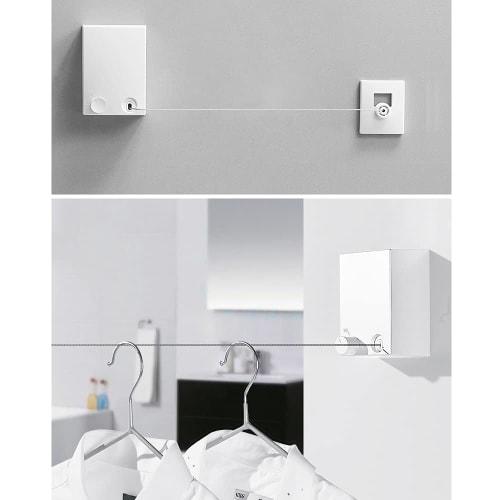 woshida Retractable Clothes Dryer - Heavy-Duty Clothes Dryer for Drying Clothes - Wall-Mounted Stainless Steel Self-Adhesive and Wall-Mounted Clothesl