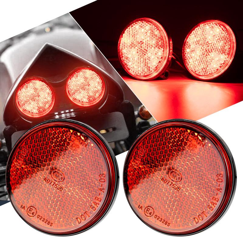 Universal Red Tail Brake LED Light Motorcycle Motorbike Parts Stop Fog Lamp 12V Truck Tail Lamp Caravans ATV off Road Lighting