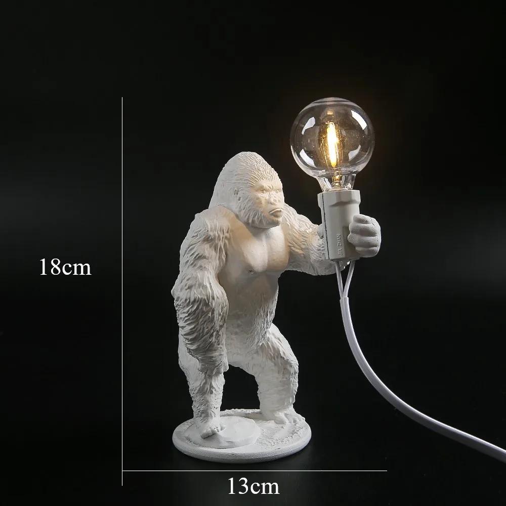 Gorilla Animal Table Lamp Indoor Resin Decoration Small Night Lamp Creative Crafts Gorilla Table Decor Lamp