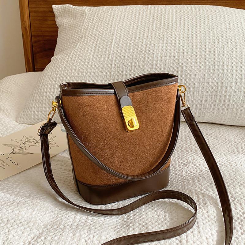 Trendy Street Style Pu Bucket Bag For Women 2023 Winter New Fashion Handbag