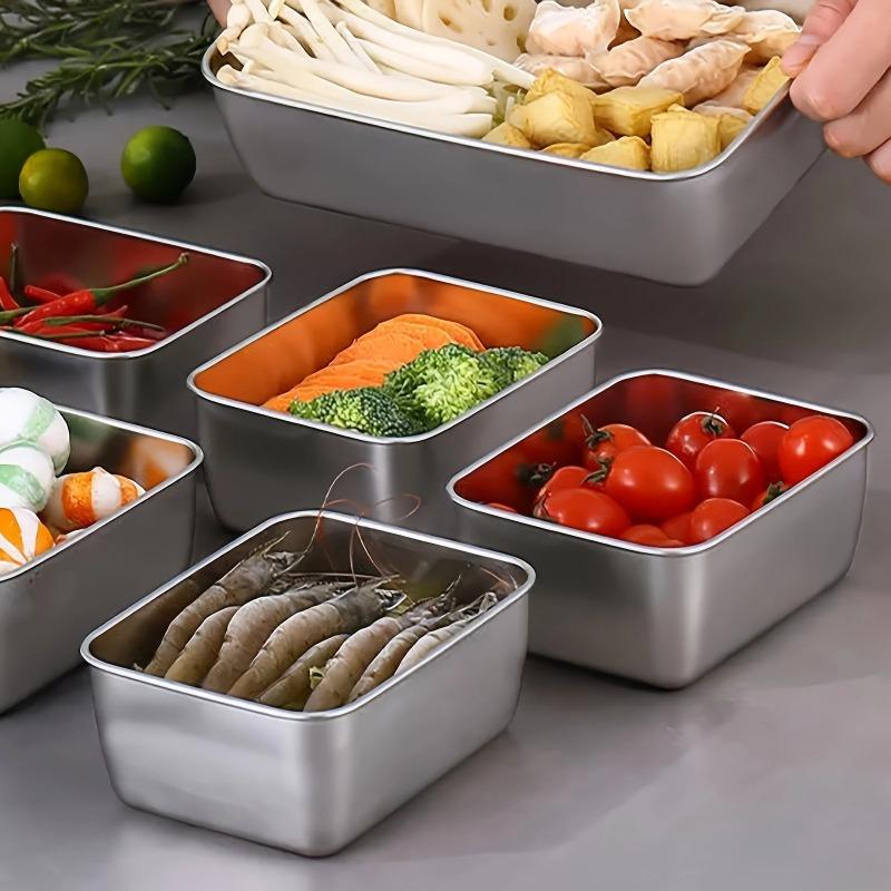 Stainless Steel Food Storage Container with Lid - Leak Proof, Stackable, and Reusable, Suitable for Camping, Picnicking School