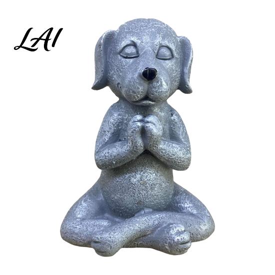 Tranquil Resin Figurine for Entrance Hall Meditation Animal Ornament Zen Statue Stress Relief Sitting Figurines Outdoor Decor Cat/Dog/Frog Sculpture