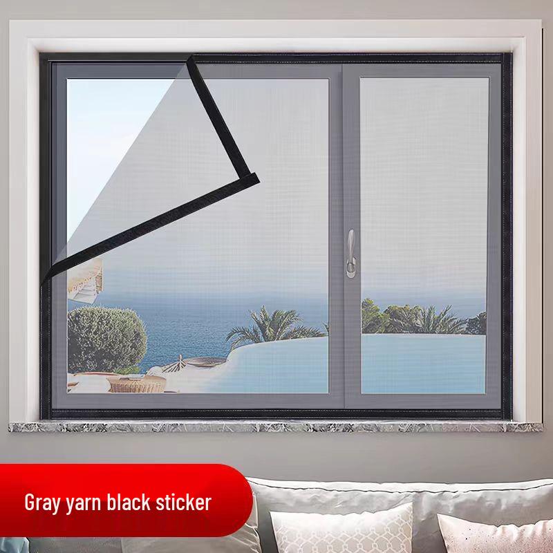 Nano Anti-Mosquito Breathable Window Screen with Easy No-Punch Installation