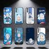 Sanal Karakterler Holo Gawr Gura Telefon Kılıfı Samsung S25,S24,S21,S22,S23,S30,Ultra,S20,Plus,Fe,Note,5G Siyah Kılıf İçin