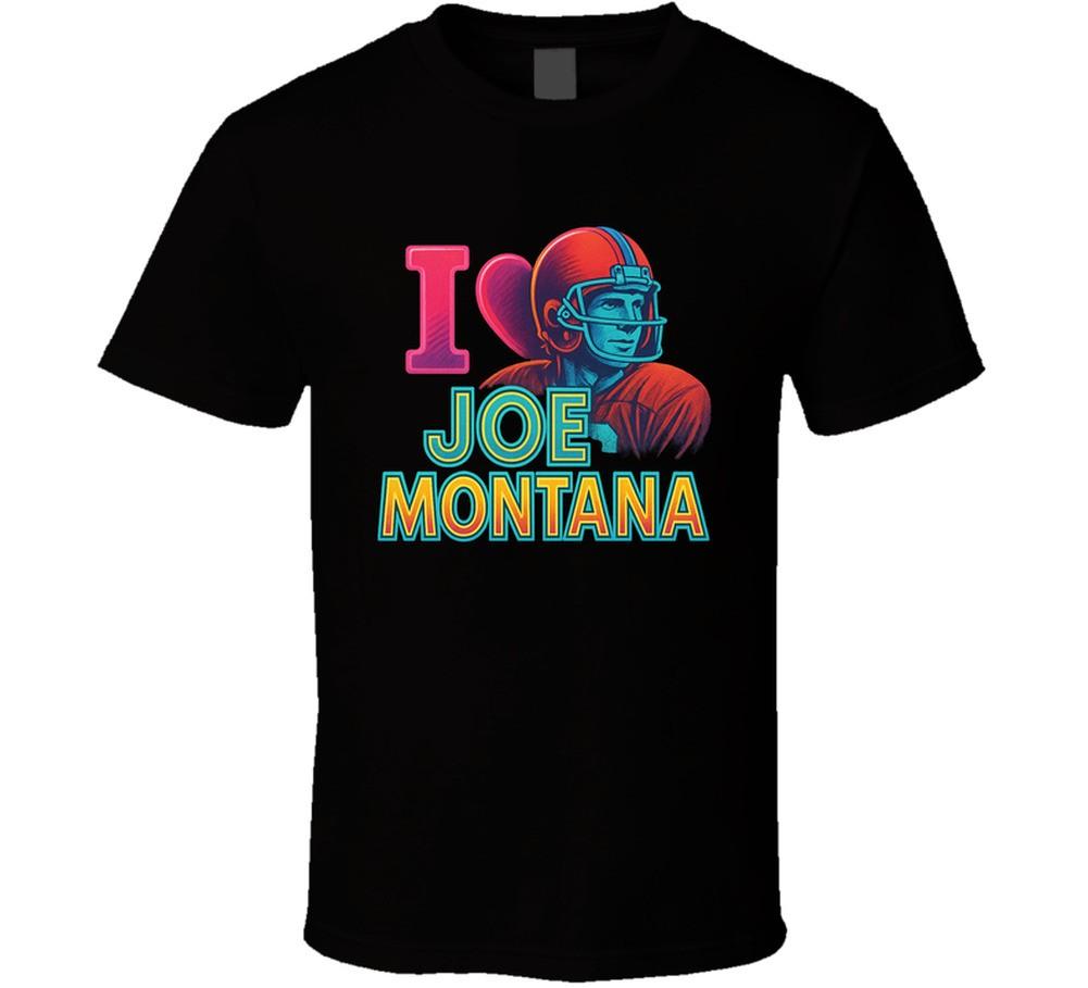 

I Heart Love Joe Montana 80s Sports Legend T Shirt Mens Womens Tees Top 3XL