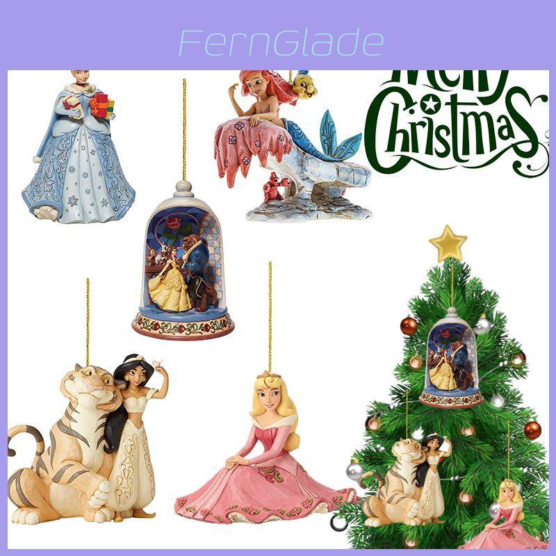 Joyful Christmas Disney Princess Acrylic Pendant Ornaments For Xmas Tree Decor