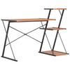 Desk with Shelf Black and Brown 116 * 50 * 93 cm