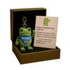 Frog Plush Keychain Soft Portable Eco-Friendly Reminder Toy with Inspiring Card Resist Change Message
