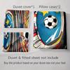 Soccer-themed, colorful, dynamic. Bedding Duvet cover sets Duvet covers Pillowcases gifts (1 * Duvet Cover 2 * Pillowcases, without duvet insert)