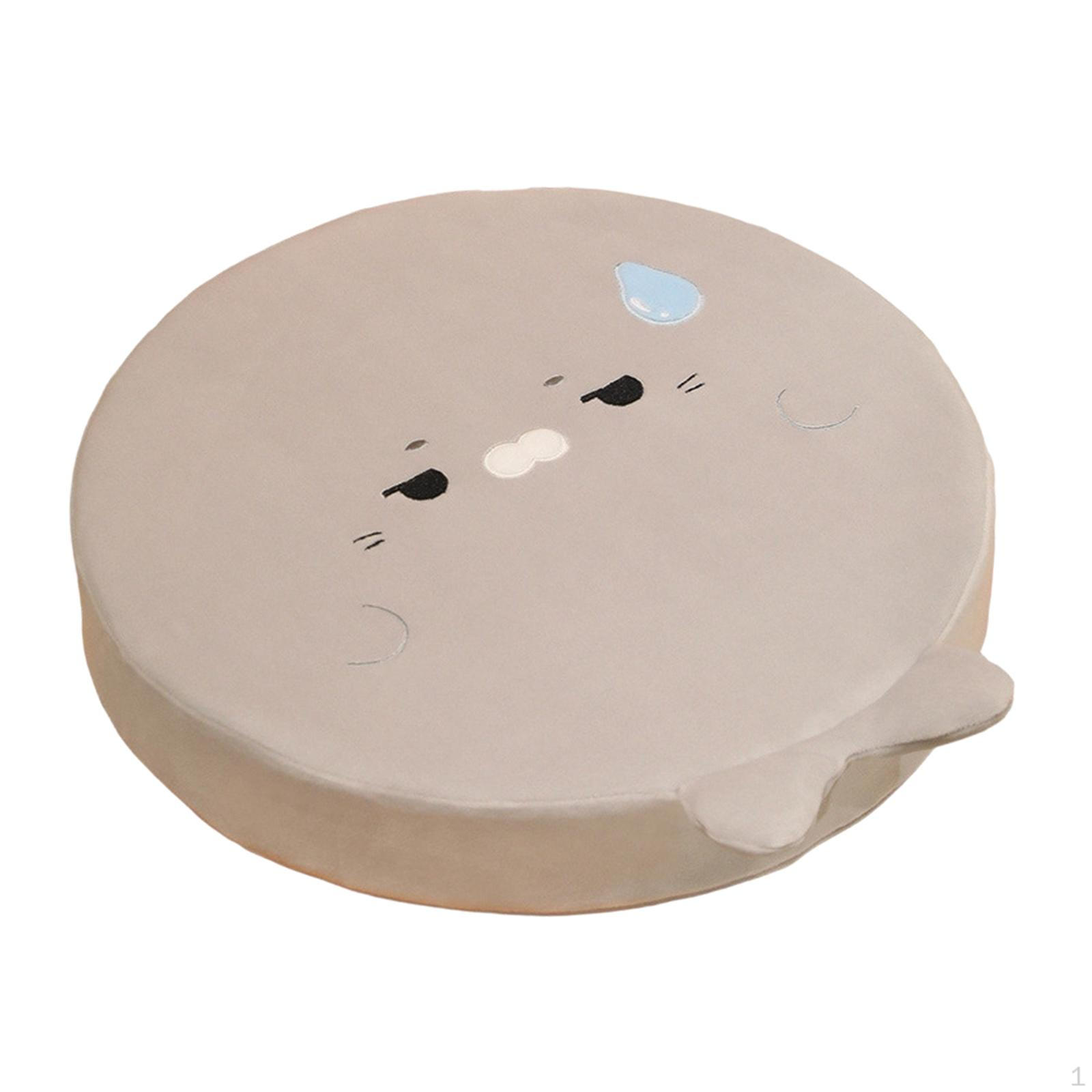 

Memory Foam Seat Cushion Cartoon Floor Pouf Mat Soft Seal Design Stool Kitchen Chair Pad for Gray