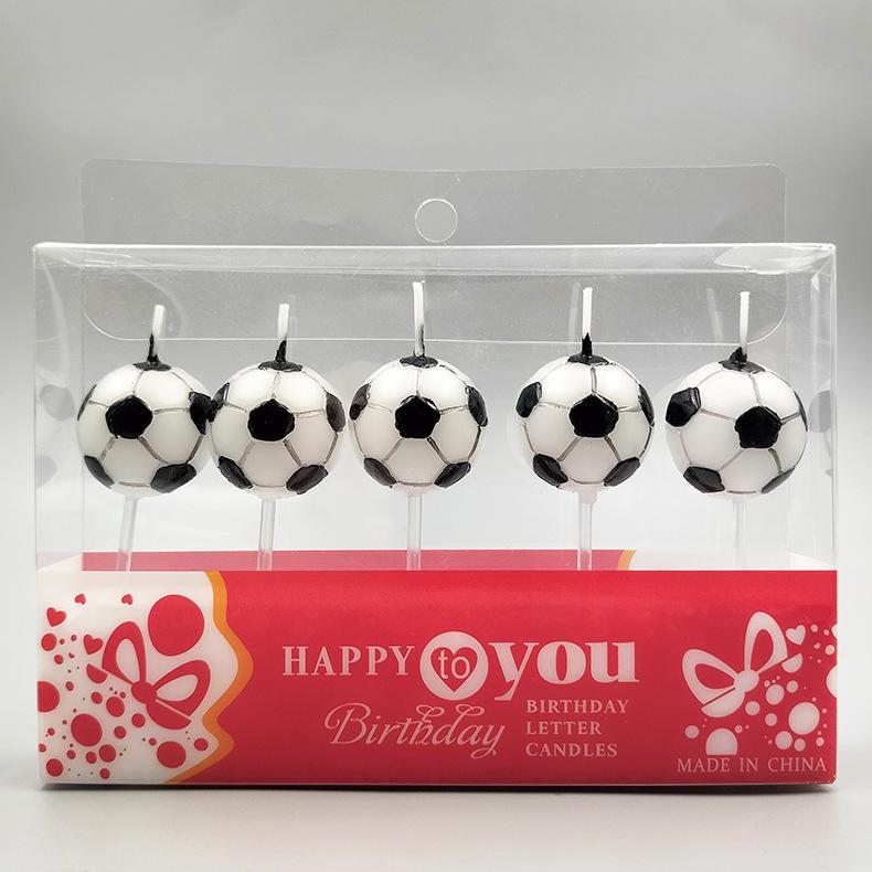 

Children s Birthday Cake Candle Creative Cartoon Simulation Soccer Basketball Bowling Volleyball Shape Birthday Candle Football