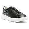 Emporio Armani Leather Round Toe Thick Sole Lace-Up Low Top Sneakers Women sneakers Black X3X024XN894A120