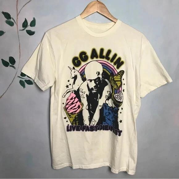 NEW GG Allin Album Gift For Fans T Shirt Heavy Cotton White S-5XL CS802 Unisex T-Shirt XL