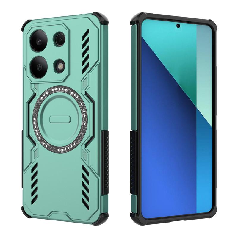For Xiaomi Redmi Note 13 4G Case Redmi Note 13 Cover Heat Dissipation Magnetic Wireless Charging Protective Phone Cases Note 13