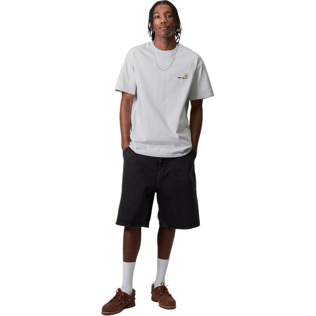 Carhartt WIP S/S American Script T-Shirt Ash Heather Men Streetwear I029956-482-XX
