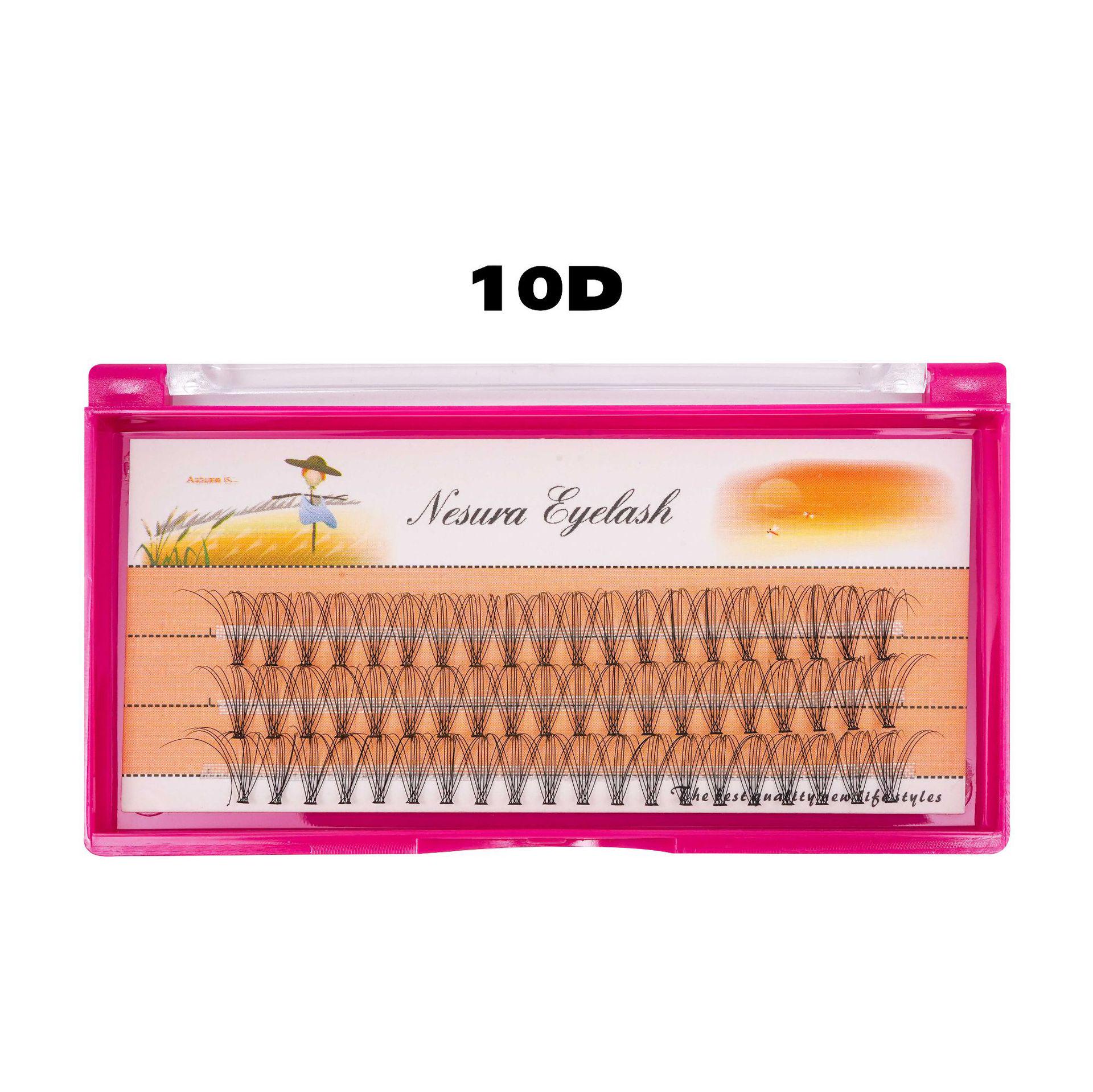 

Трансграничные Горячие Продажи Накладные Ресницы Пугало: 10D-60D Одиночные пучки, D-завиток, Кукольные ресницы горячего склеивания. 10mm