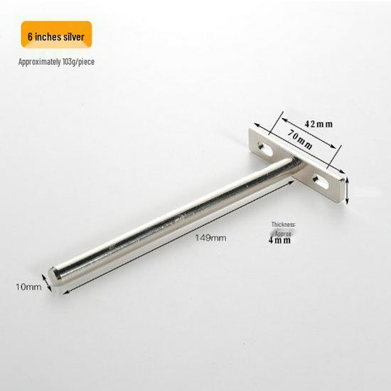 Invisible T-Shaped Shelf Brackets for Concealed Wall-Mounted Bookshelf Support